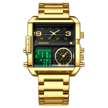 BINBOND B3332 Reloj Deportivo Cuadrado Cuarzo 30 Metros