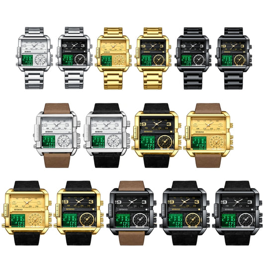 BINBOND B3332 Reloj Deportivo Cuadrado Cuarzo 30 Metros