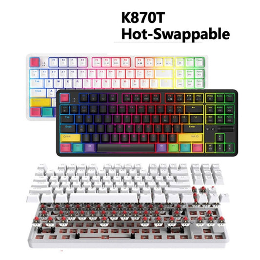 Ajazz K870T Teclado Mecánico 87-Teclas Bluetooth para Oficina Gaming