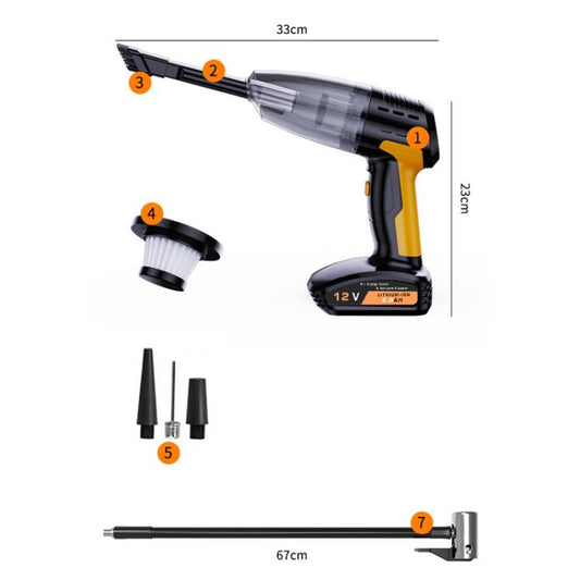 CarPro 60W Dual Motor 5 En 1 Aspirador Coche Portátil