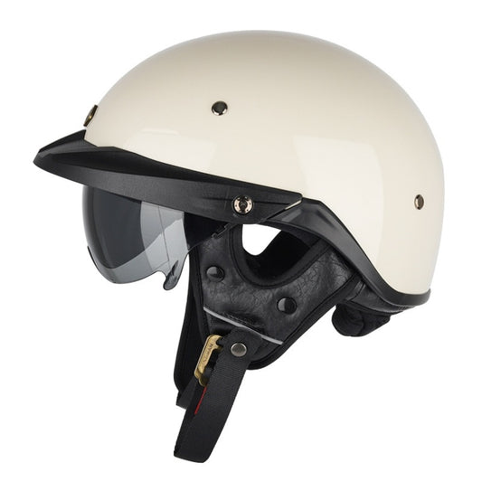SOMAN Casco Moto Medio Ajustable Con Espejo Interior