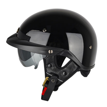 SOMAN Casco Moto Medio Ajustable Con Espejo Interior