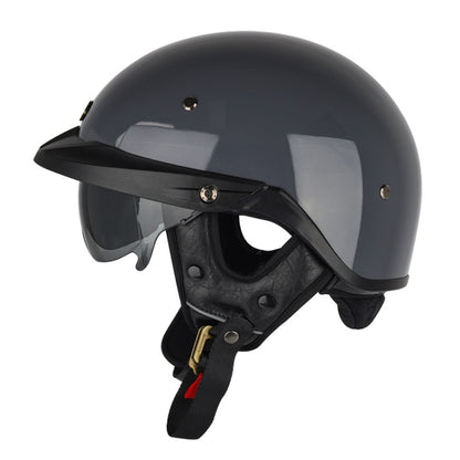 SOMAN Casco Moto Medio Ajustable Con Espejo Interior