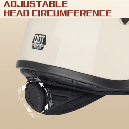 SOMAN Casco Moto Medio Ajustable Con Espejo Interior