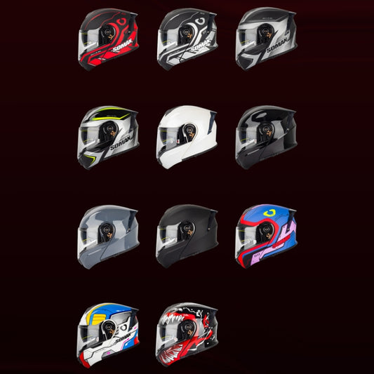 SOMAN Racing Casco Moto Seguridad Doble Lente Supremo