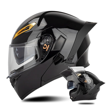 SOMAN Casco Integral Para Motocicleta Con Lentes Dobles Desmontables