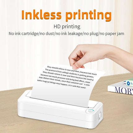 Impresora Mini A4 Bluetooth Inkless X8 Batería 2500mAh Portátil