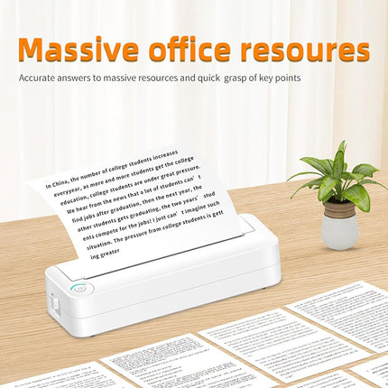 Impresora Mini A4 Bluetooth Inkless X8 Batería 2500mAh Portátil