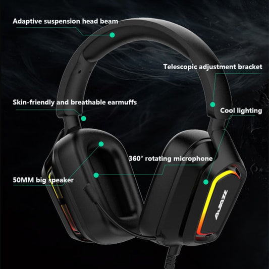 Ajazz AX368 Auriculares Gaming RGB con Sonido Envolvente