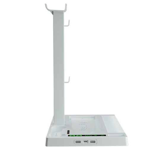 Iplay PS5 Ventilador de 9 Aspas Base Cargador con Estante de Discos
