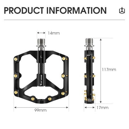WEST BIKING Pedal MTB Ultraligero Con Buje De Carbono