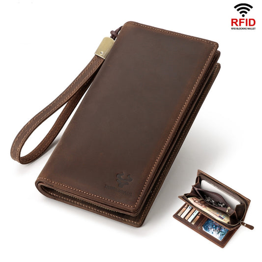 HUMERPAUL Cartera RFID De Cuero Gran Capacidad Antirrobo