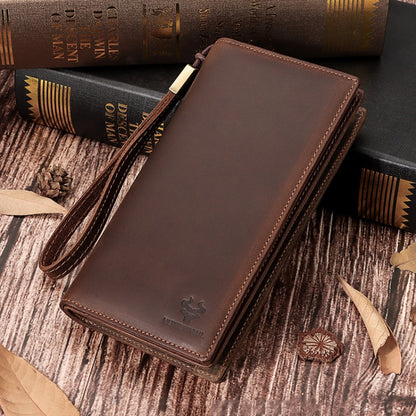 HUMERPAUL Cartera RFID De Cuero Gran Capacidad Antirrobo
