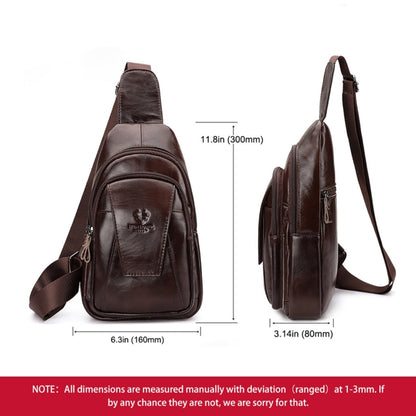 HUMERPAUL Diligent Chest Bag Bolso Mensajero de Cuero Hombre Gran Capacidad