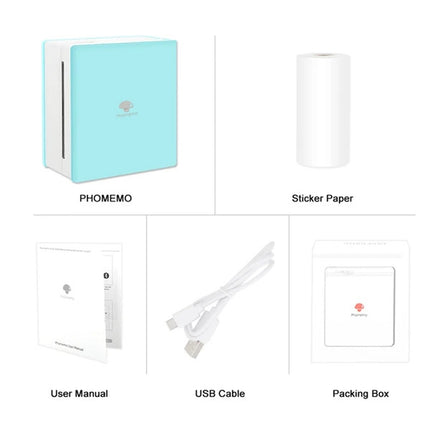 Phomemo M02-WH Impresora Térmica Bluetooth 203DPI 53mm Portátil