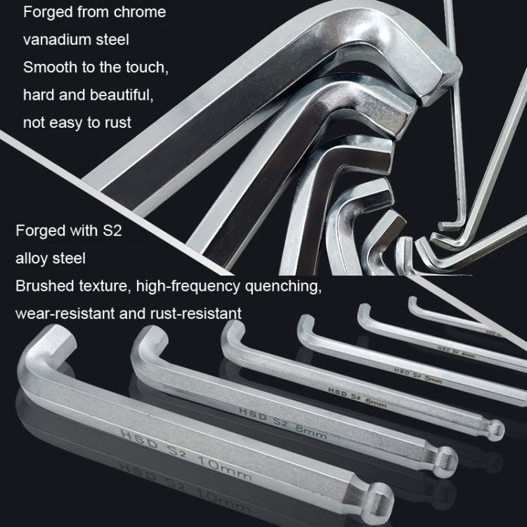GlobalTools Llaves Hexagonales Extremo Esférico Lado Corto