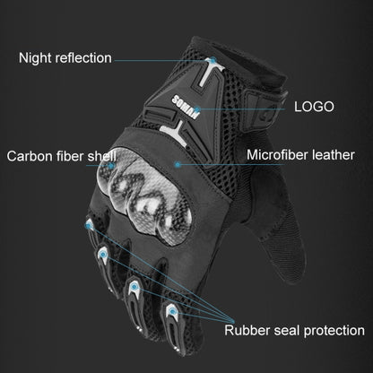 SOMAN Motociclismo Anticaída Guantes De Fibra De Carbono
