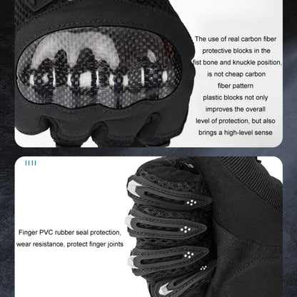SOMAN Motociclismo Anticaída Guantes De Fibra De Carbono