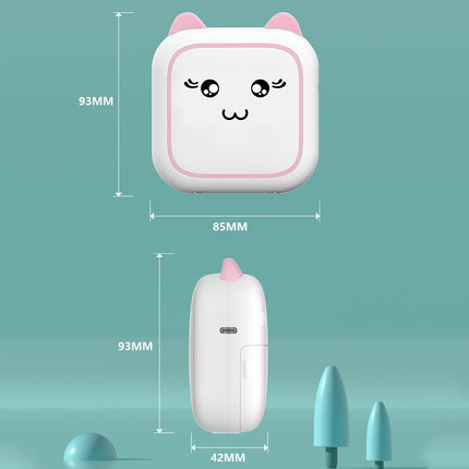 Impresora Térmica Portátil M5 Mini Bluetooth 200DPI Rosa 1200mAh
