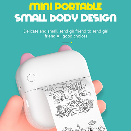 Impresora Térmica Portátil M5 Mini Bluetooth 200DPI Rosa 1200mAh
