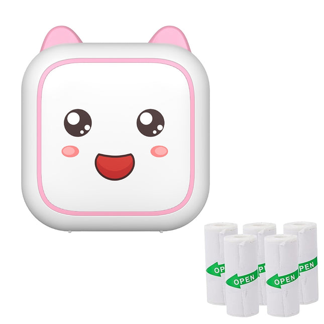 C26 Mini Impresora Térmica Bluetooth Portátil Rosa 200DPI 1200mAh