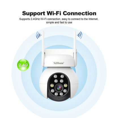 SriHome SH052B WiFi Cámara PTZ IP AI Seguimiento Exterior