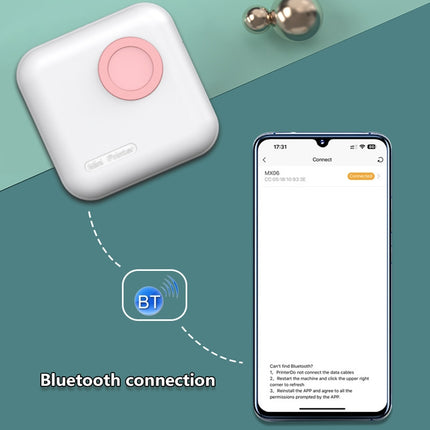 Impresora Térmica Portátil M2 Bluetooth 200dpi 57x25mm Azul