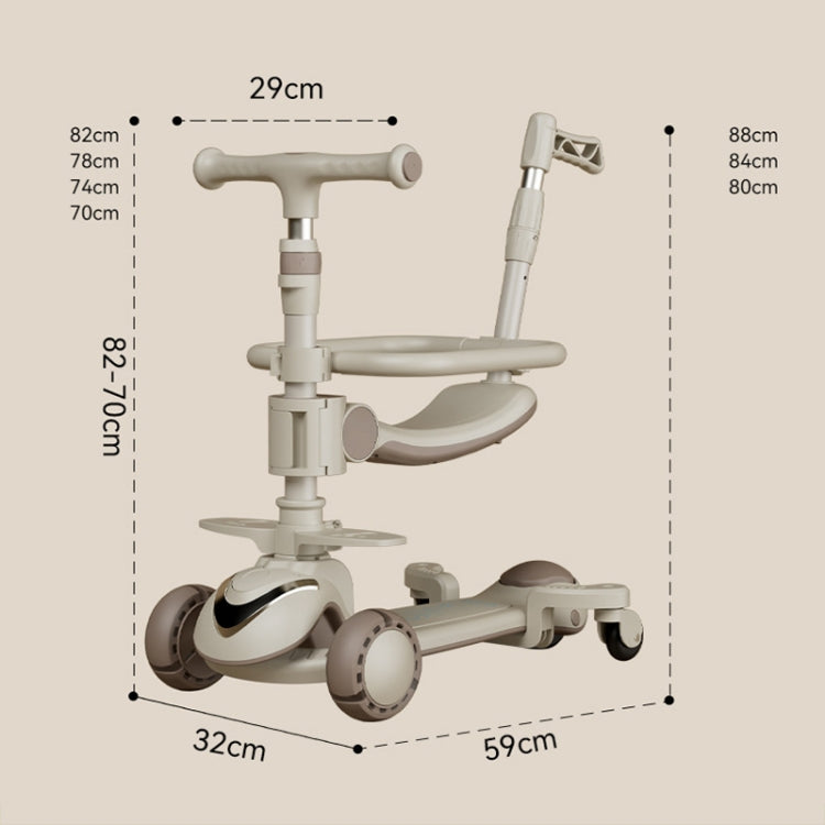 XOEYU K8 Patinete Infantil Plegable Música y Luces Seguro