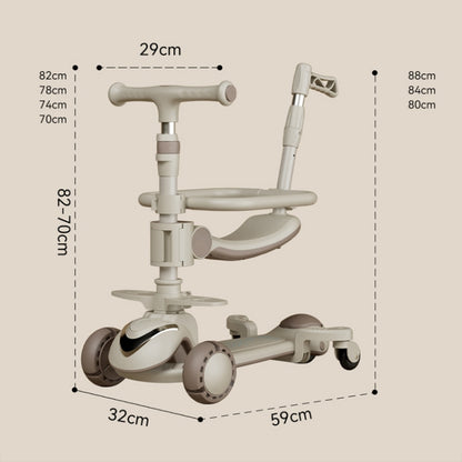 XOEYU K8 Patinete Infantil Plegable Música y Luces Seguro