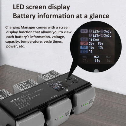 DJI LKTOP 200W Cargador Baterías Air 3 Carga Rápida