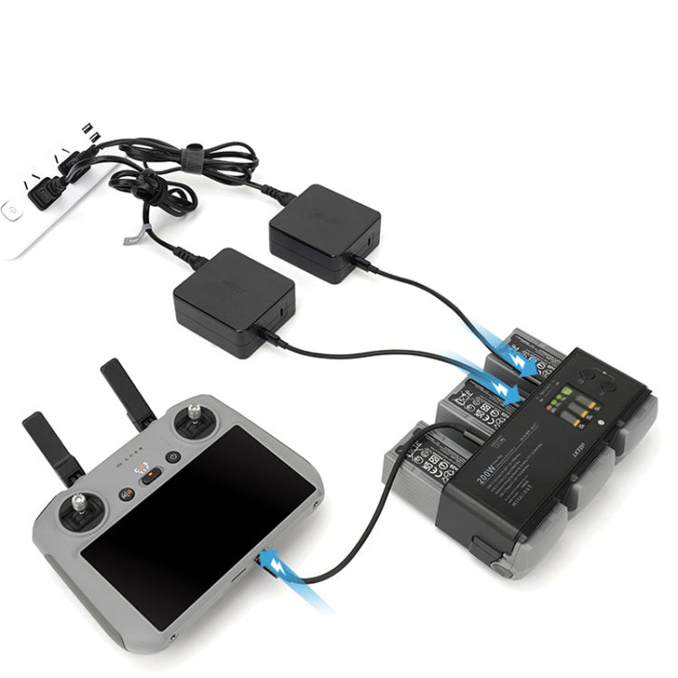 DJI LKTOP 200W Cargador Baterías Air 3 Carga Rápida