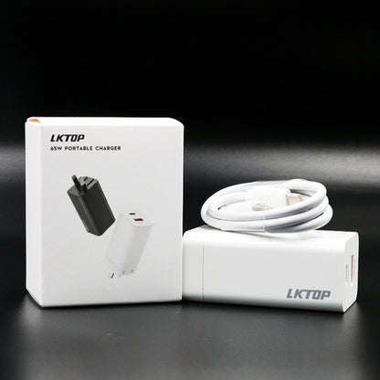 LKTOP 65W GaN Cargador DJI Mavic USB C USB A Portátil