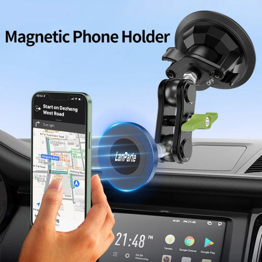Lanparte Soporte Magnético Teléfono Coche Ventosa Ajustable