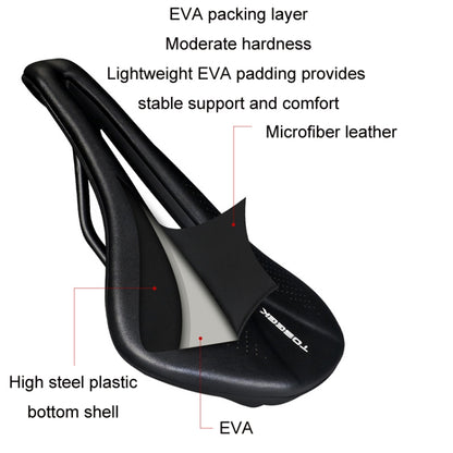 TOSEEK Cojín De Asiento Ancho Para Bicicleta Con Absorción