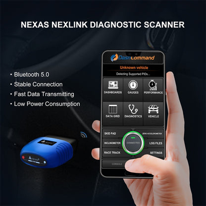 Nexas OBD2 Bluetooth 5.0 Escáner IOS Android Monitoreo Real
