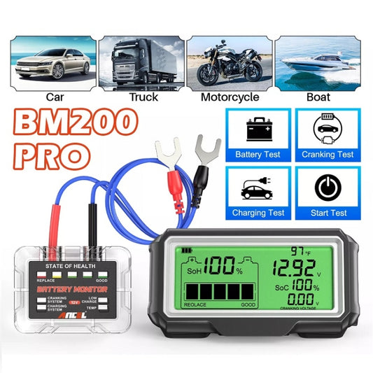 Ancel 12V LED Probador SOH Batería de Coche Analizador Portátil