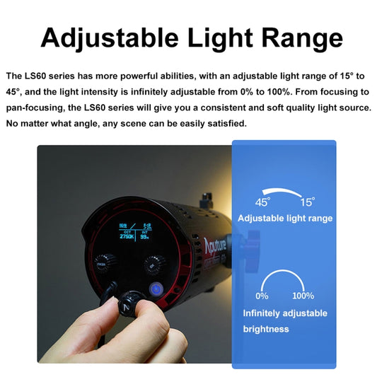 Aputure LS60 Luz LED Fotografía y Video Resistente al Agua