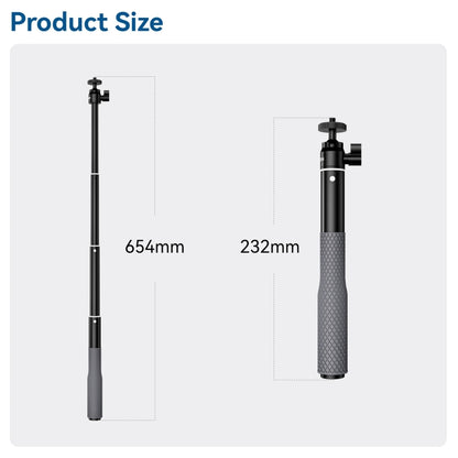 Palo Selfie Stick 65,4 cm Aluminio Cabeza Bola 360