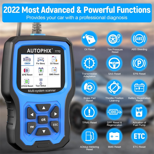 AUTOPHIX 7770 Diagnóstico OBDII Mercedes Lectura de códigos