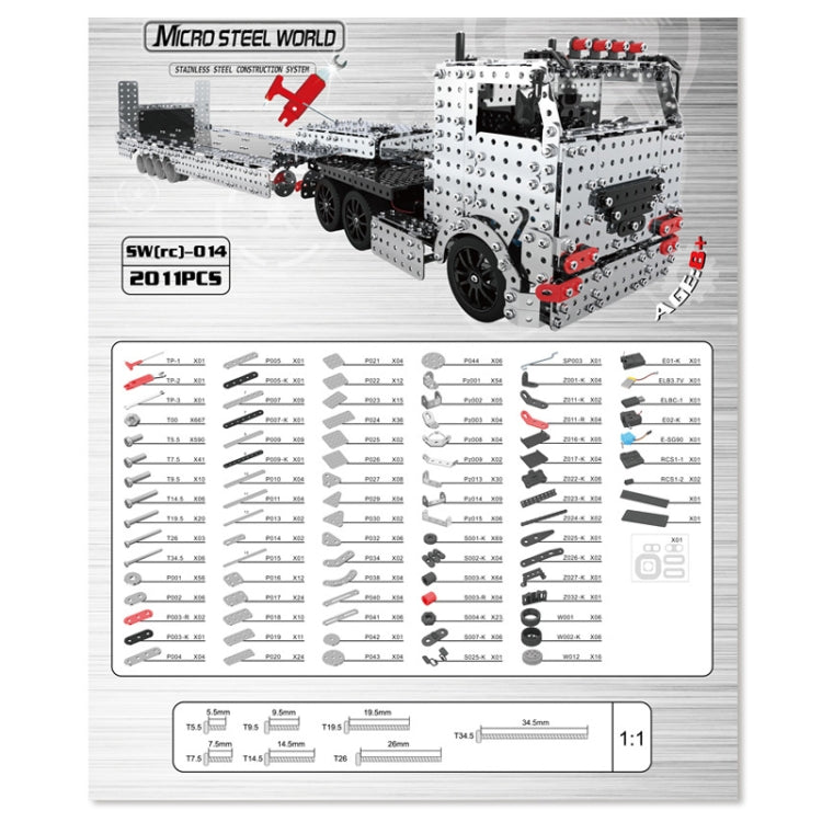 ZBToys Juguete Mecánico Control Remoto Remolque Modelo De Metal Construcción