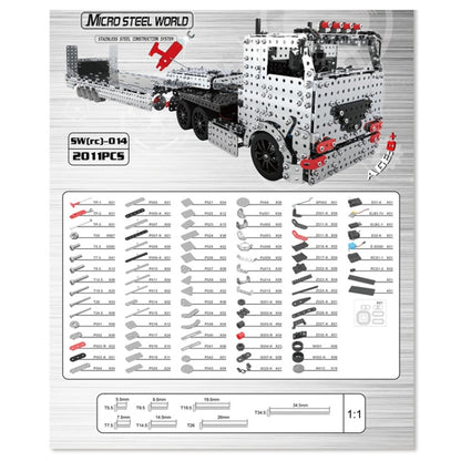 ZBToys Juguete Mecánico Control Remoto Remolque Modelo De Metal Construcción