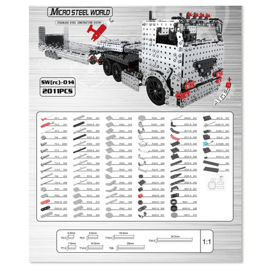 ZBToys Juguete Mecánico Control Remoto Remolque Modelo De Metal Construcción