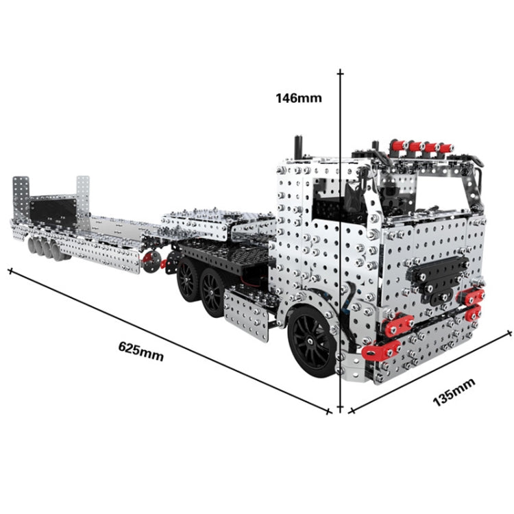 ZBToys Juguete Mecánico Control Remoto Remolque Modelo De Metal Construcción