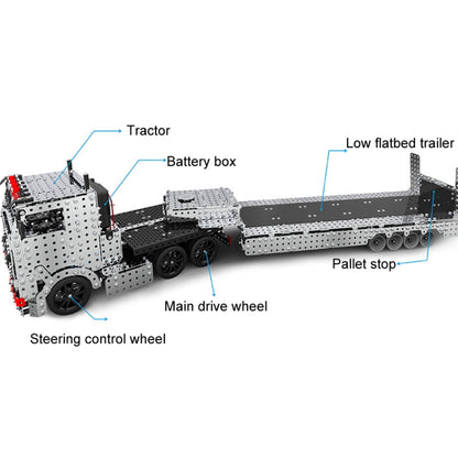 ZBToys Juguete Mecánico Control Remoto Remolque Modelo De Metal Construcción