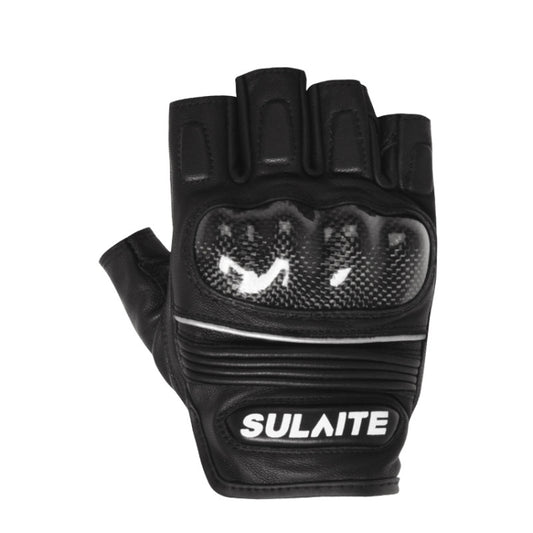 SULAITE Guantes Medio Dedo Fibra De Carbono Motocicleta