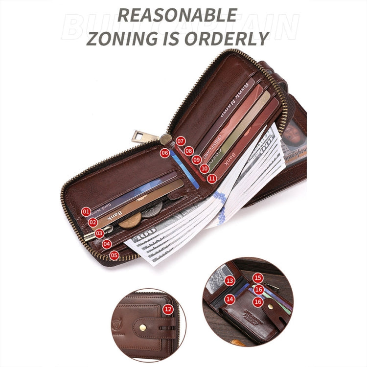 Bull Captain 232 Cartera Piel De Vaca RFID Para Hombre