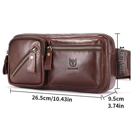 BULL CAPTAIN 082 Bolso Bandolera Piel de Vaca Gran Capacidad
