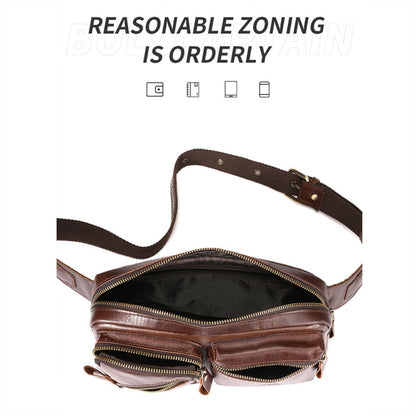 BULL CAPTAIN 082 Bolso Bandolera Piel de Vaca Gran Capacidad
