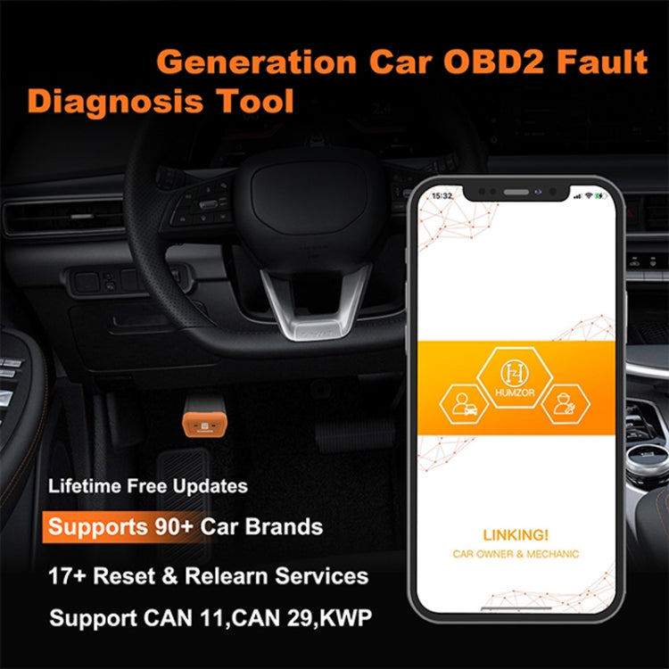 HUMZOR OBD Detector De Averías Para Coche Bluetooth 5.2 Móvil