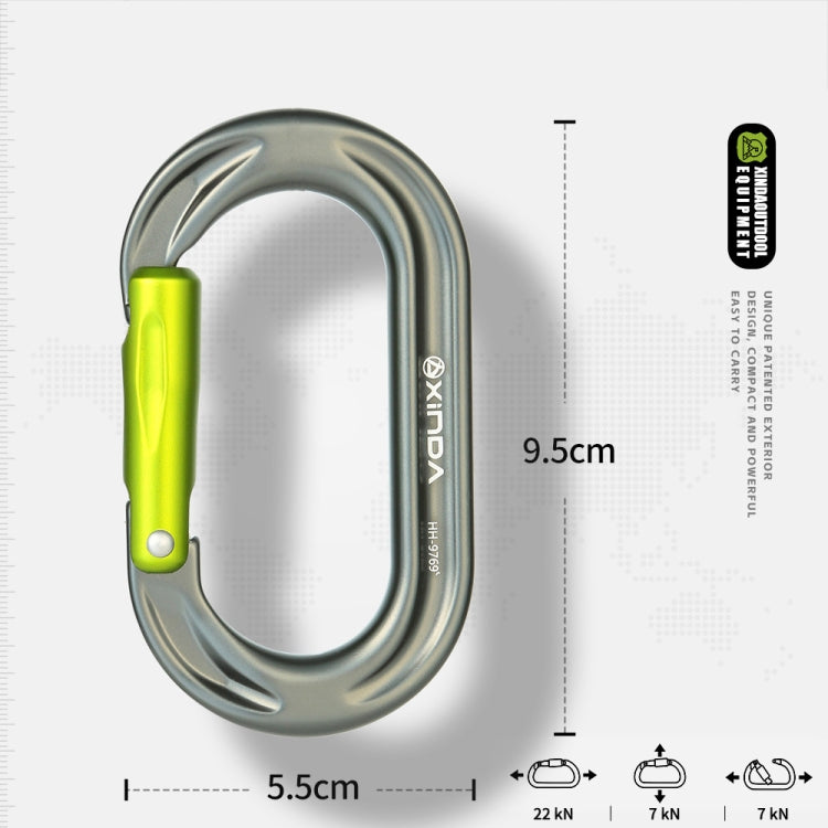 XINDA HH-9769 Mosquetón de Escalada 22-24kN para Montañismo